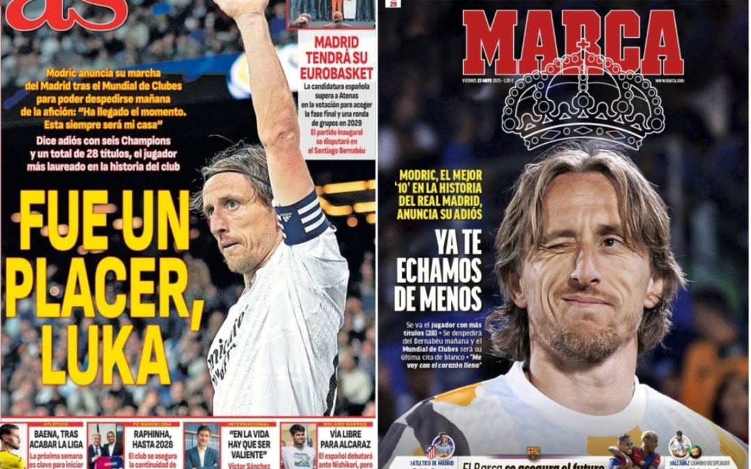 Modrić na naslovnicama španjolskih novina