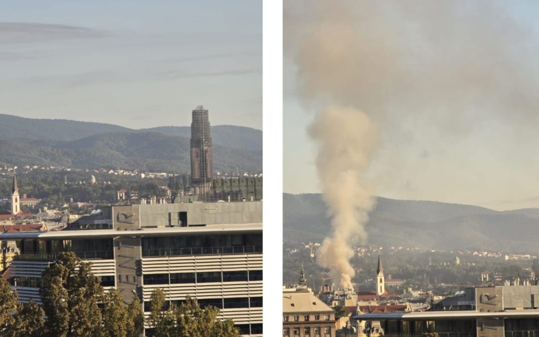 Požar na Kaptolu, vatrogasci na terenu