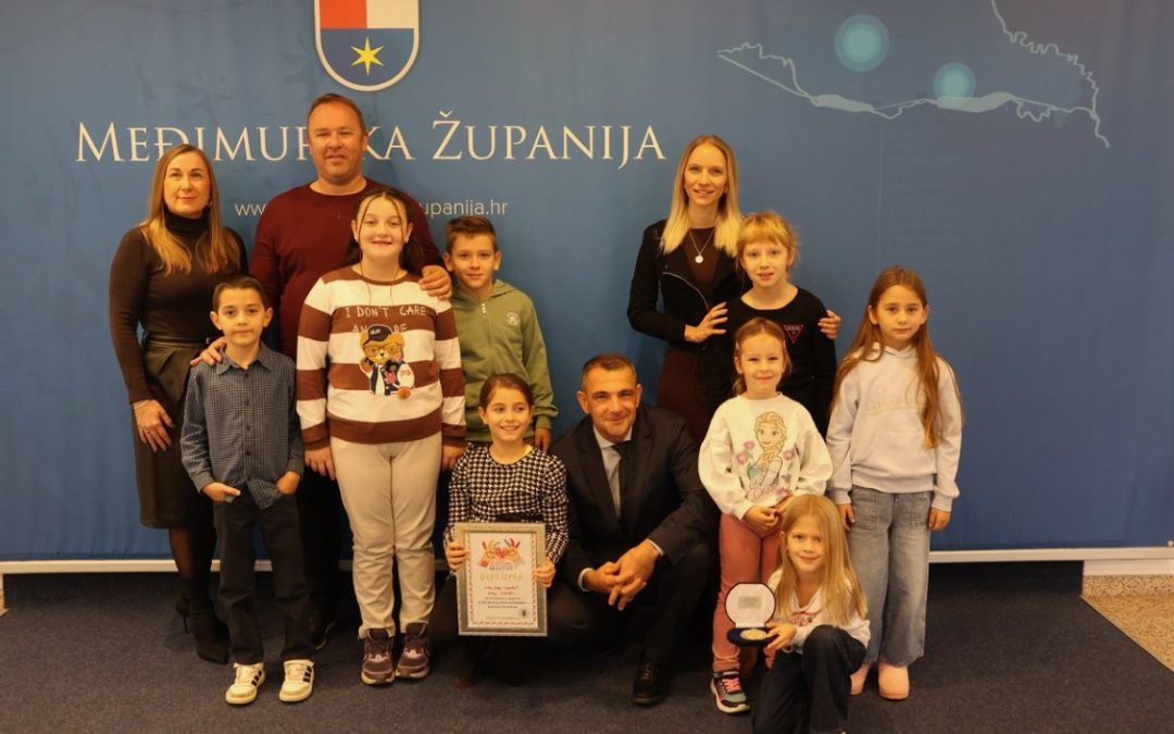 Župan Matija Posavec primio male osvajače medalja KUD-a Donji Vidovec