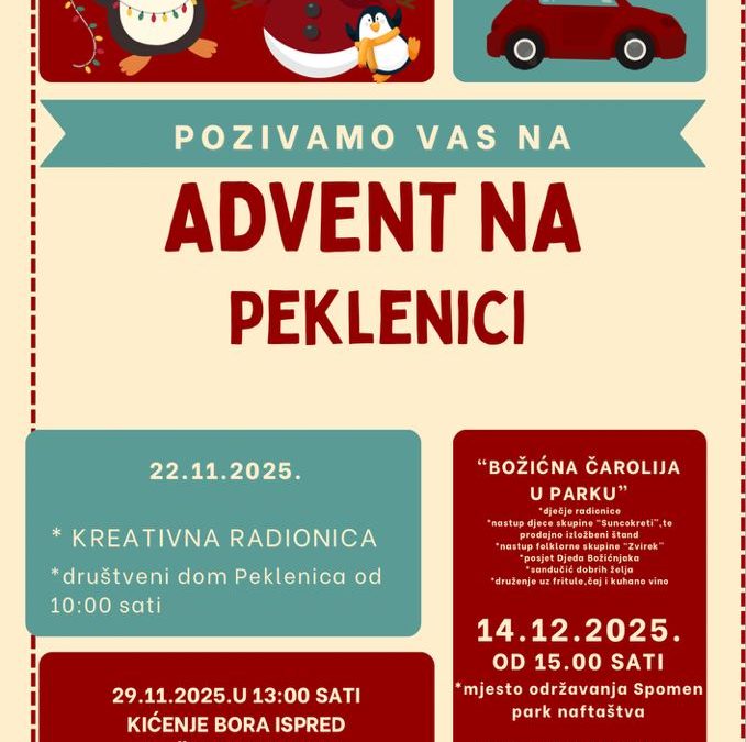 ADVENT NA PEKLENICI:  Subote pune čarolije, kićenja bora i dolaska Djeda Božićnjaka!