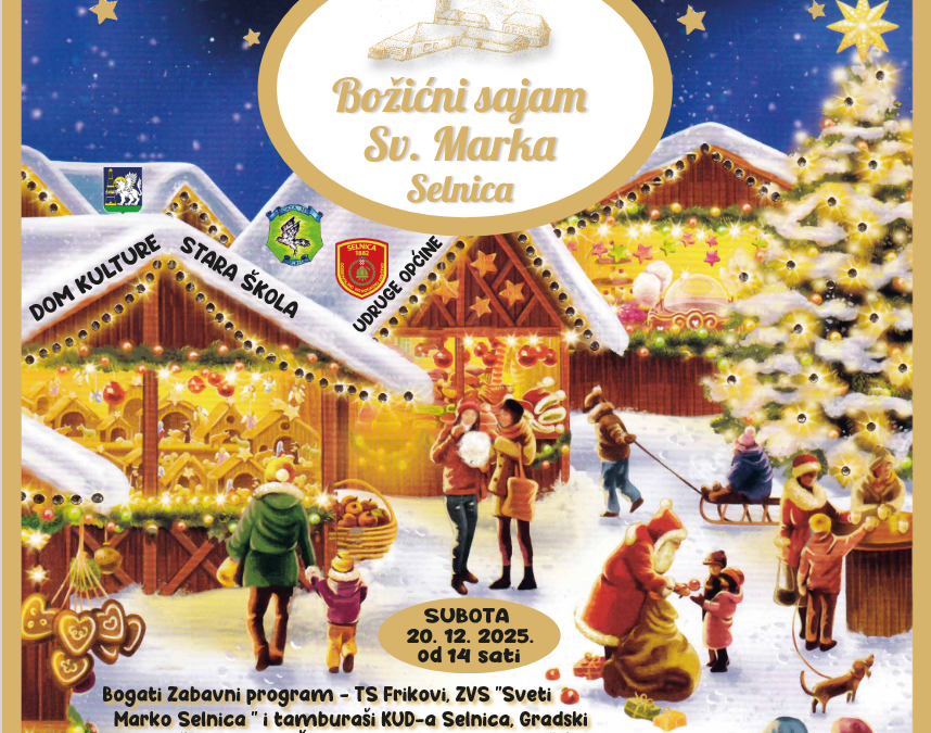 Božićna čarolija u Selnici: Tradicionalni sajam sv. Marka okuplja udruge i čuva stare zanate