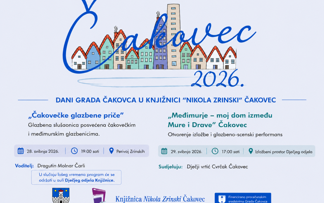 Glazbena nostalgija i dječja kreativnost: Knjižnica slavi Dan Grada Čakovca bogatim programom