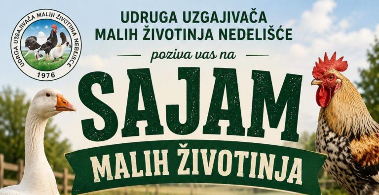 Poziv svim ljubiteljima životinja: Udruga uzgajivača iz Nedelišća organizira tradicionalni sajam