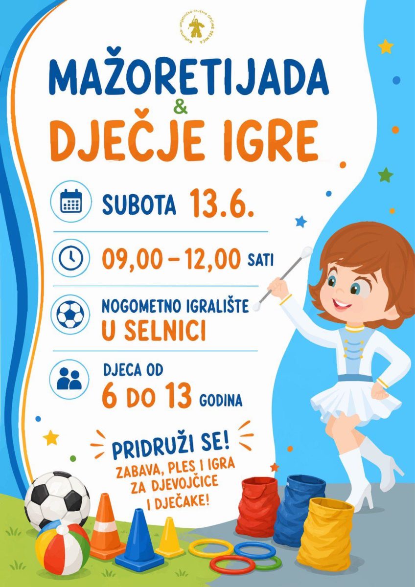 Veliko slavlje u Selnici: KUD Općine Selnica obilježava 10 godina postojanja uz Mažoretijadu i dječje igre!