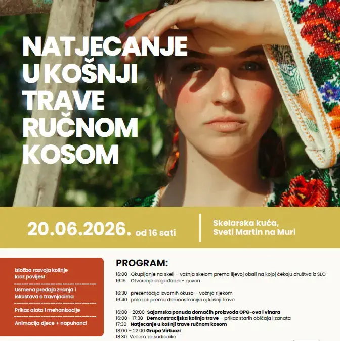 Vraća se tradicija: Prijavite se na 2. Međunarodno natjecanje u košnji ručnom kosom u Svetom Martinu na Muri!