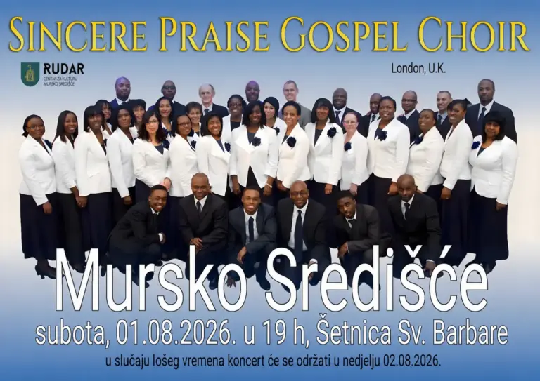 Gospel u Murskom Središću: Poznati zbor Sincere Praise iz Londona stiže na Šetnicu svete Barbare