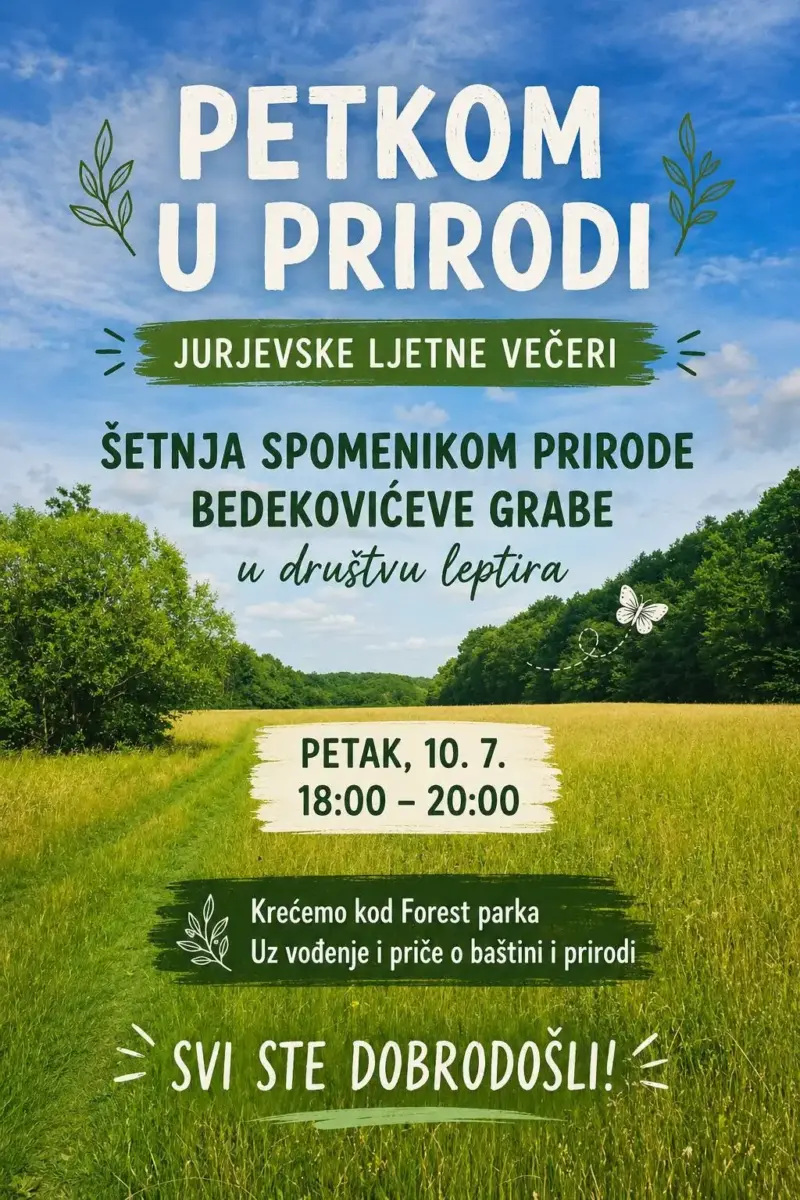 Petkom u prirodi: Otkrijte čari Jurjevskih ljetnih večeri kroz besplatne edukativne šetnje u Međimurju