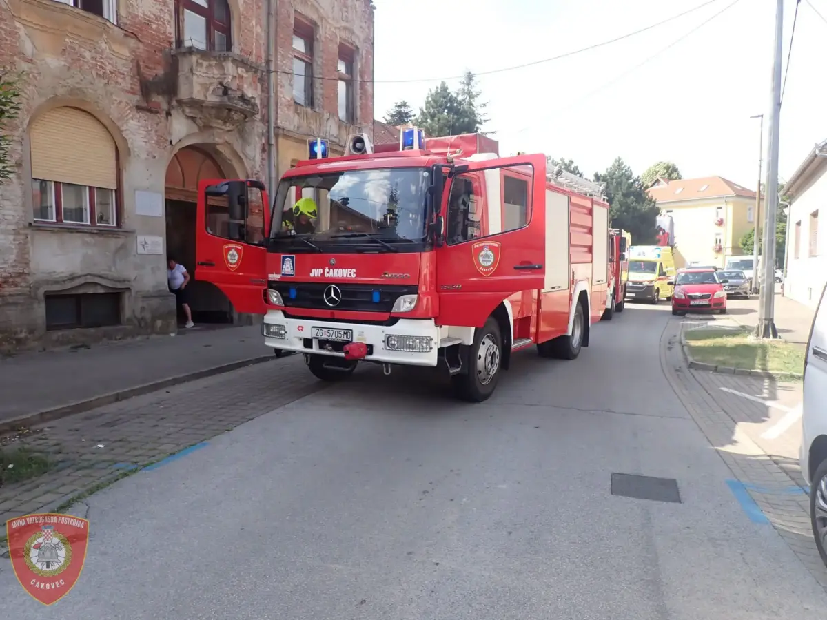 Požar u stambenoj zgradi u Čakovcu: Iz stana spašene dvije djevojčice