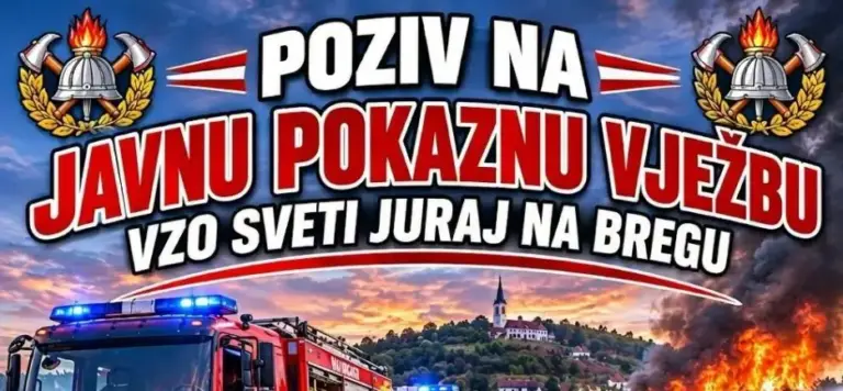 Spremnost na djelu: Vatrogasci općine Sveti Juraj na Bregu pozivaju na veliku pokaznu vježbu!