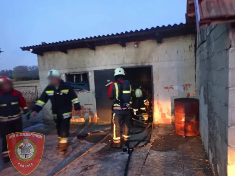 Hitna intervencija u Kuršancu: Vatrogasci brzom reakcijom ugasili požar na gospodarskom objektu
