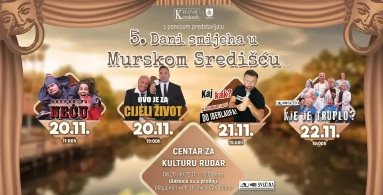 Četiri predstave u tri dana: U Mursko Središće stižu 5. Dani smijeha