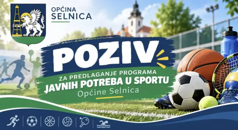 Općina Selnica raspisala poziv za predlaganje javnih potreba u sportu za 2027. godinu